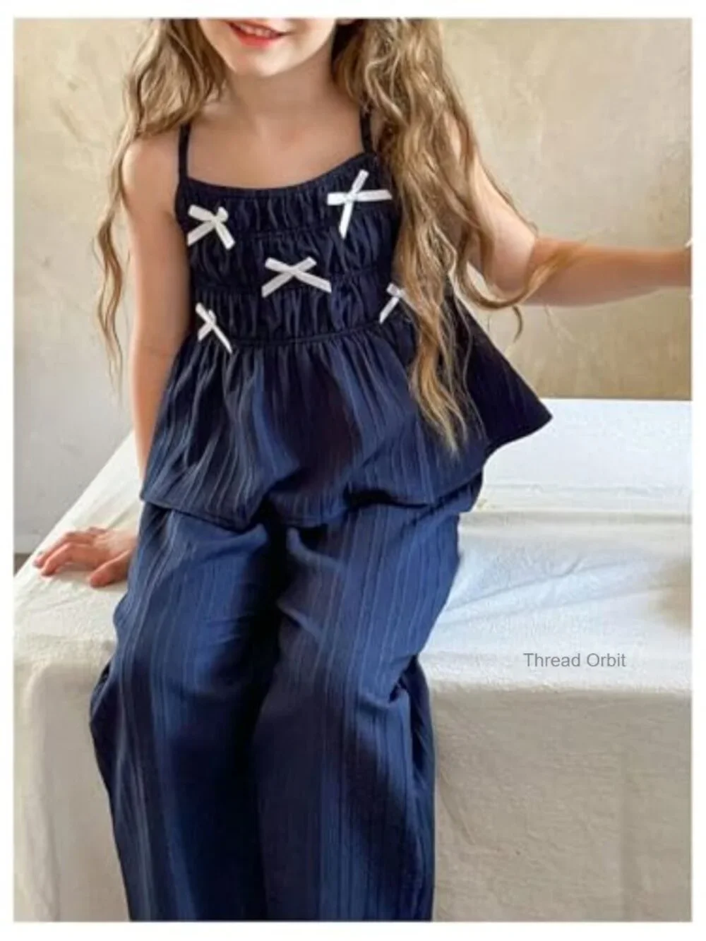 Toddler Girl 2 Piece Peplum Top and Pants Summer Set Size 6Y
